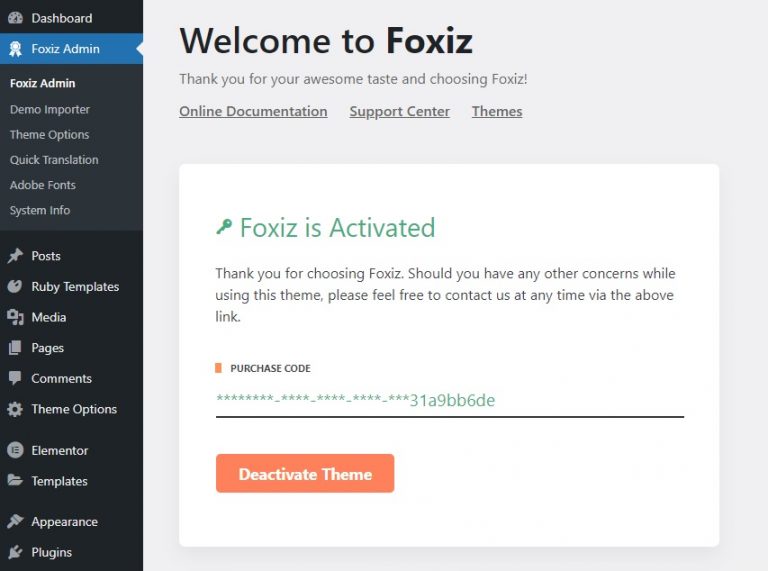 How To Activate The Theme Foxiz Help Center